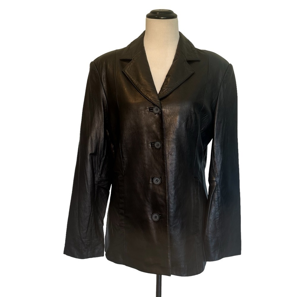 Ciro Citterio black soft leather blazer